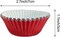 Cupcake Liners, Paper Foil Cupcake Liners Muffin Baking Cups(Bright Red)